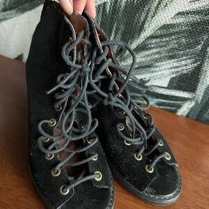 Ibiza leather lace up boots size 7
